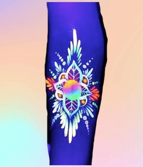 UV Reflective Temporary Tattoos