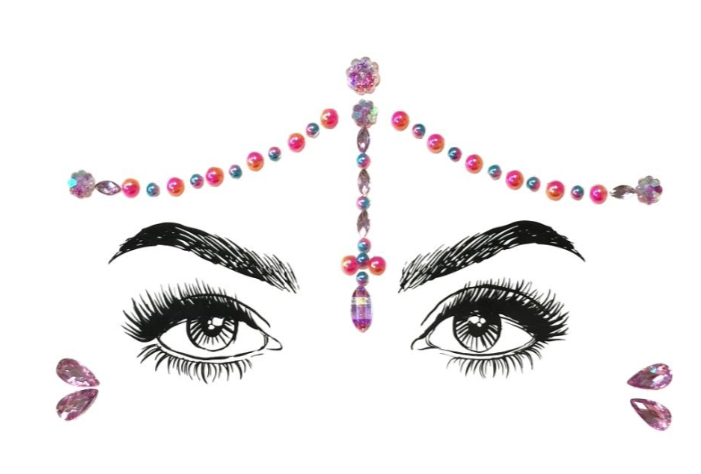 Duchess Bonnie 3D Face Rhinestone Jewels Sticker