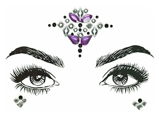 Monarchy Liza 3D Face Rhinestone Jewels Sticker