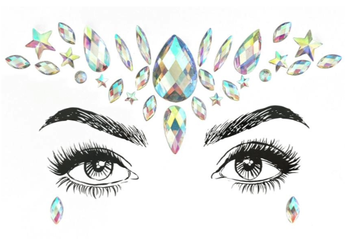 Princess Heilala 3D Face Rhinestone Jewels Sticker