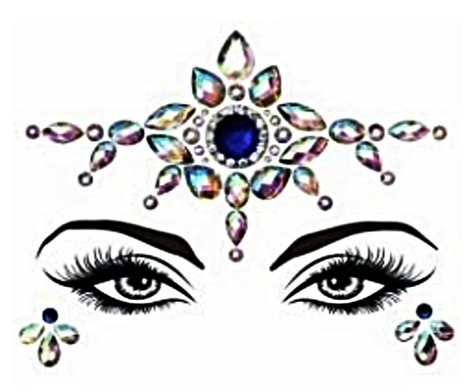 Princess Heilala 3D Face Rhinestone Jewels Sticker