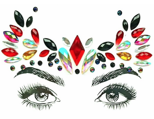 Queen Jasmine - 3D Face Rhinestone Jewels Sticker