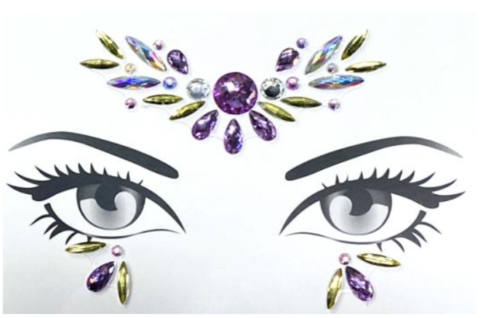 Royale Lucci 3D Face Rhinestone Jewels Sticker